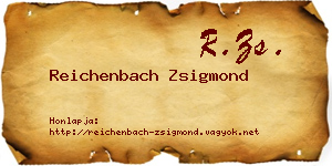 Reichenbach Zsigmond névjegykártya